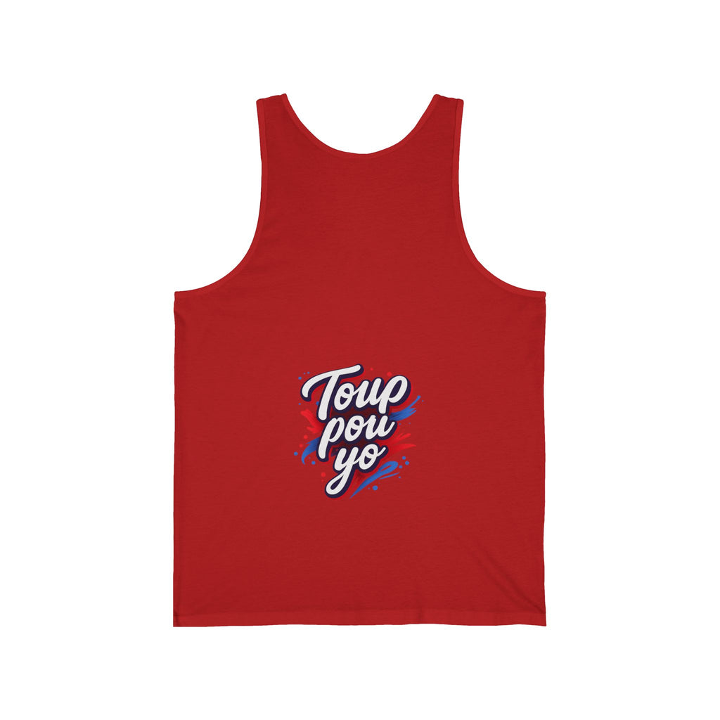 Unisex Tank Top — Bold Haitian Statement “Toup Pou Yo”