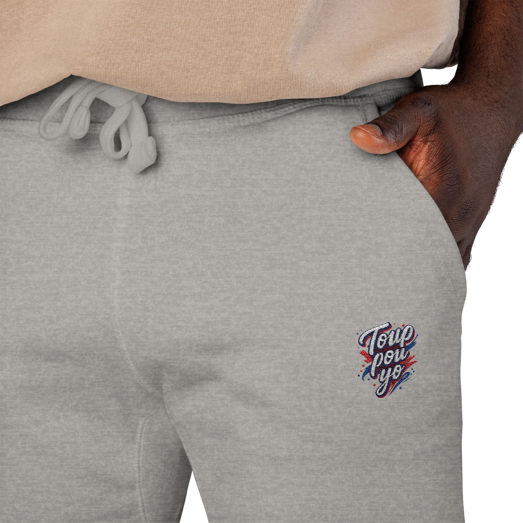 Toup Pou Yo Embroidered Sweatpants – Cozy Fleece Joggers