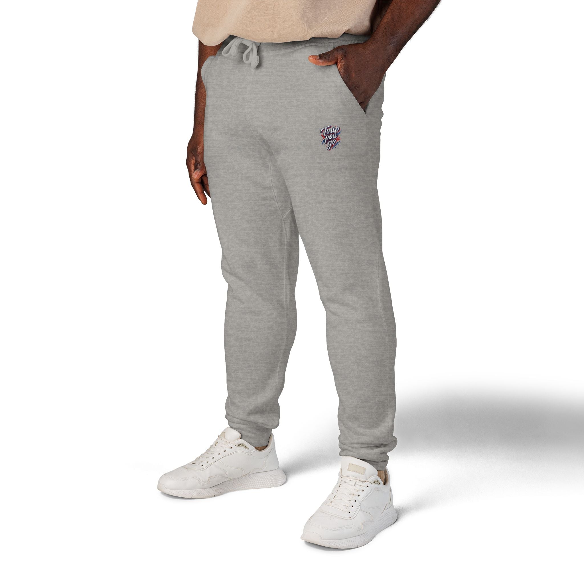 Toup Pou Yo Embroidered Sweatpants – Cozy Fleece Joggers