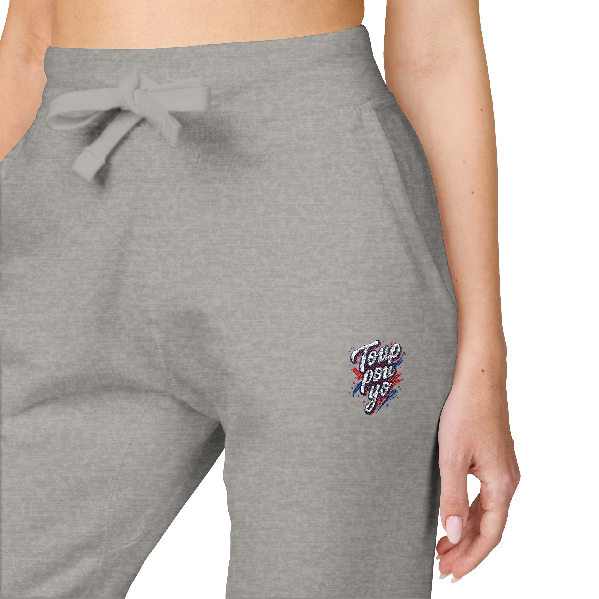 Toup Pou Yo Embroidered Sweatpants – Cozy Fleece Joggers
